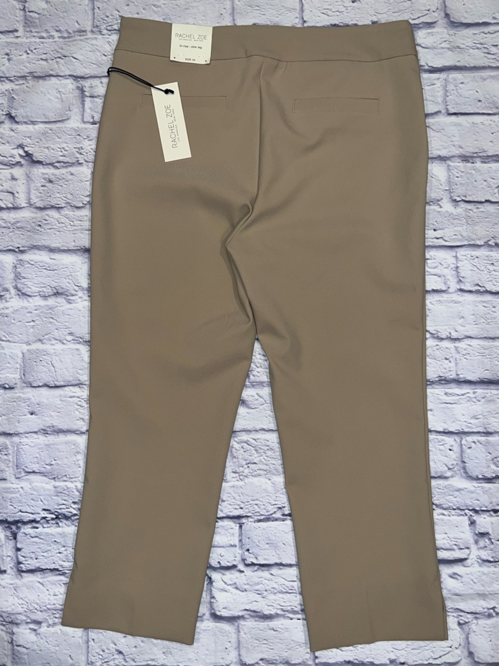 Rachel Zoe NEW Cropped Straight-Leg Pants in beige - Picture 10 of 10